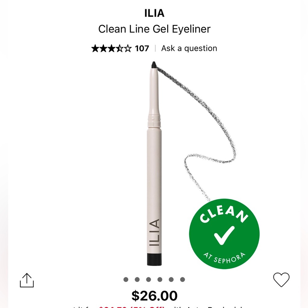 NEW Ilia Clean Line Gel Liner